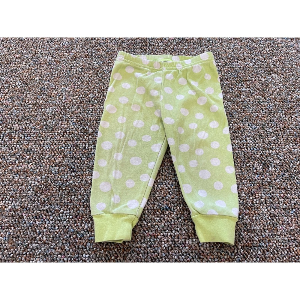 Crazy 8 Girls Green & White Spotted PJ Pants 12-18M